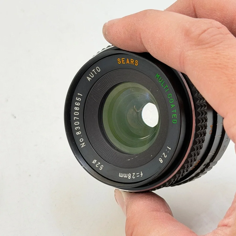 Sears Auto Multi Coated 28mm f2.8 Wide Angle Lens Pentax PK Mount with UV Filter